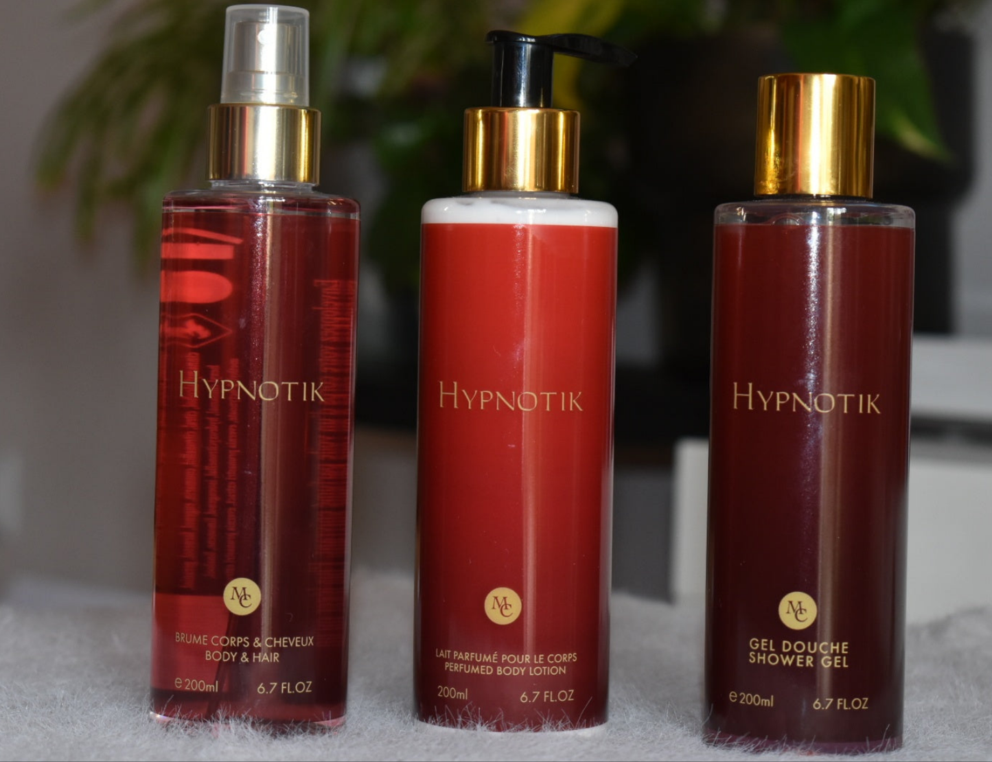 Trio: Brume + Gel douche + Lait pour le corps _ Hypnotik