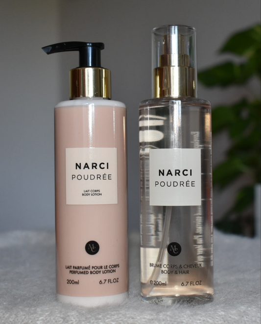 Duo : Brume & Lait pour le corps _ Narci poudrée