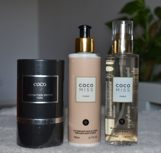 Trio: Parfum + Lait corporel + Brume _ Coco