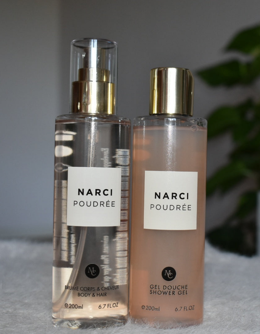Duo : Gel douche & Brume _ Narci poudrée