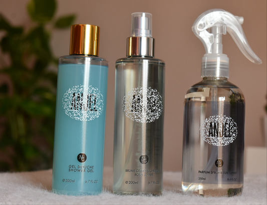 Trio: Brume + Gel douche + Spray d'ambiance _ Angel