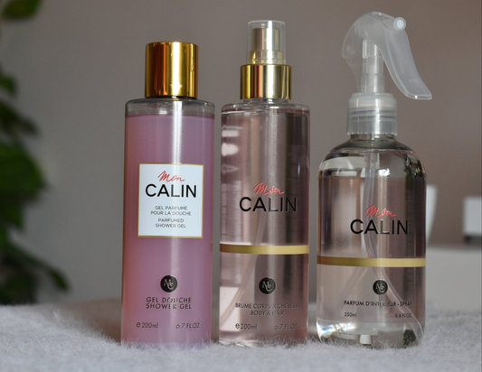 Trio: Brume + Gel douche + Spray d'ambiance _ Calin